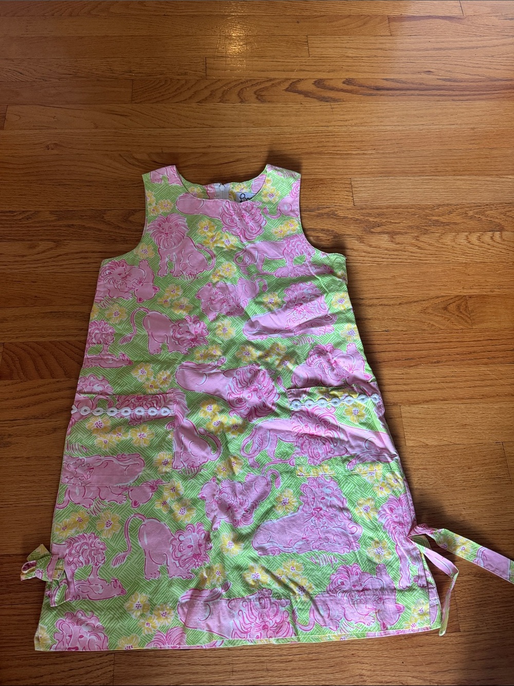 Lilly Pulitzer Pink Lion Print Green Nightgown